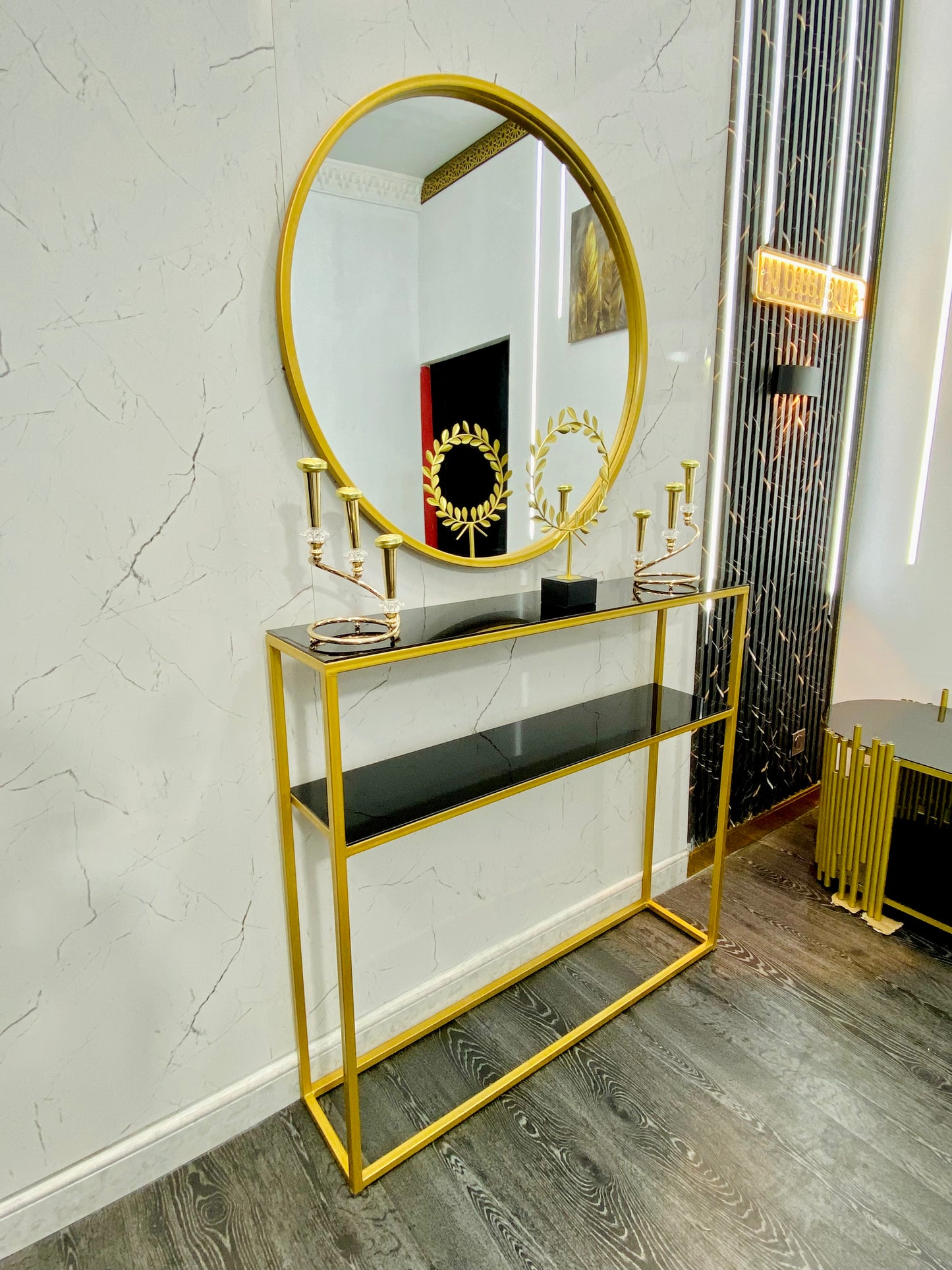 console avec miroir