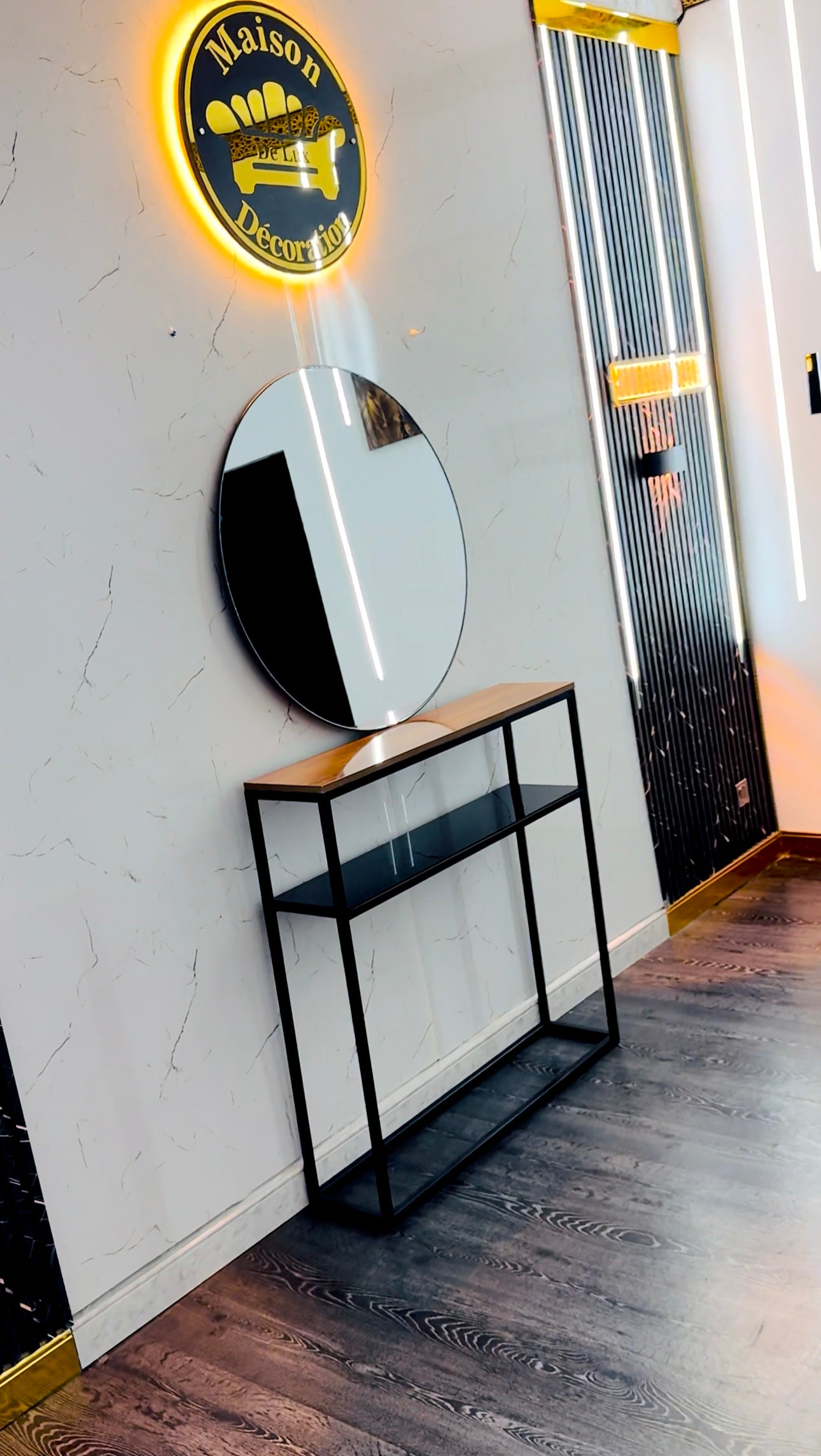 console avec miroir