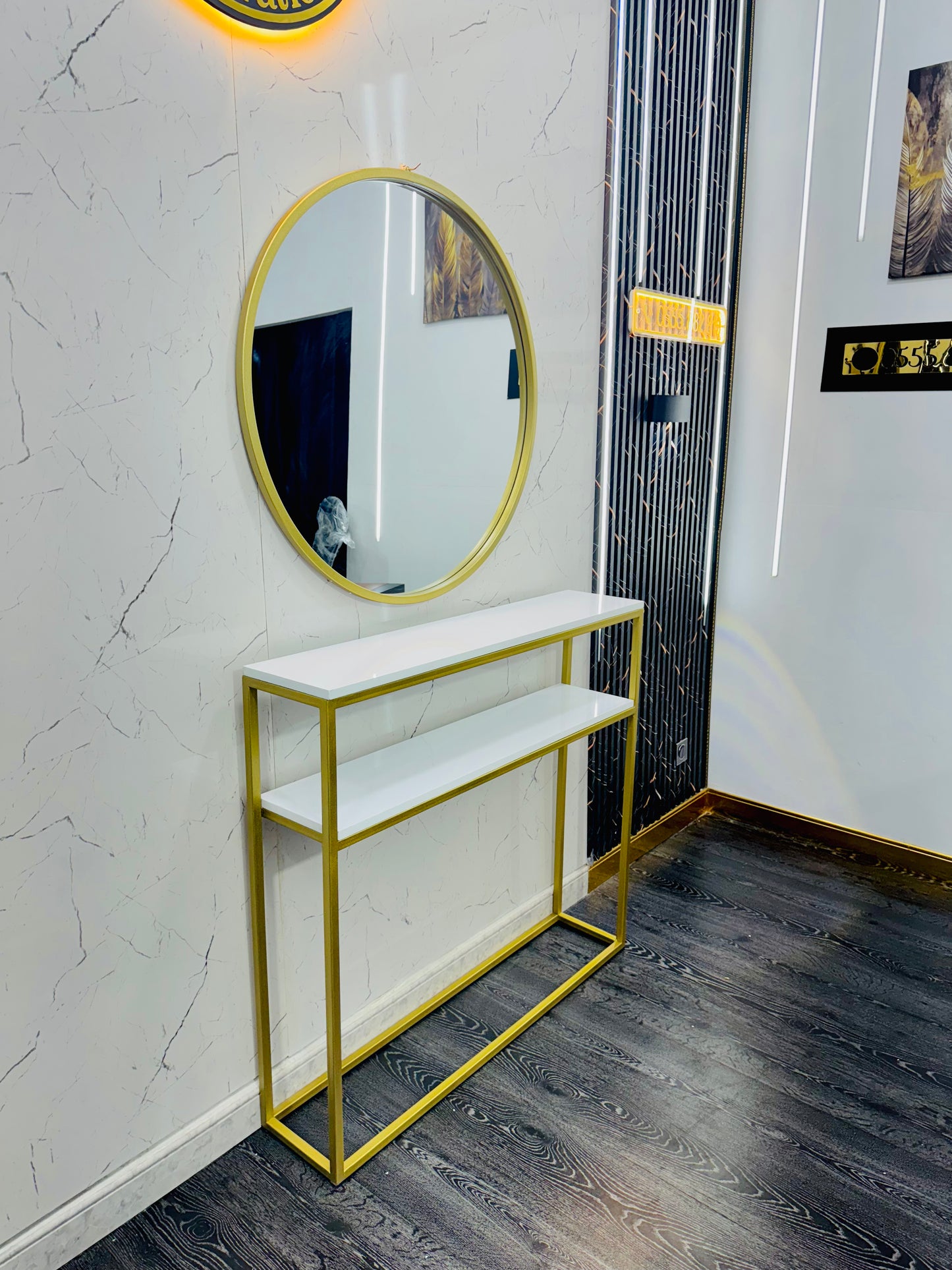 console avec miroir