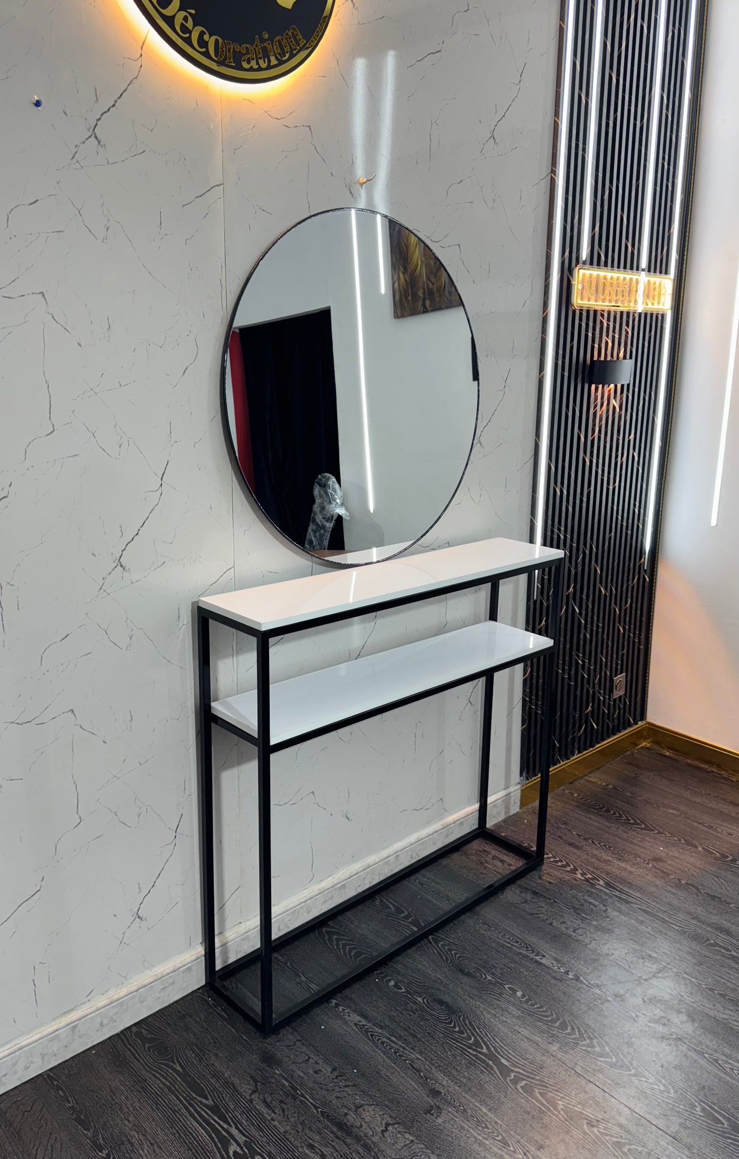 console avec miroir