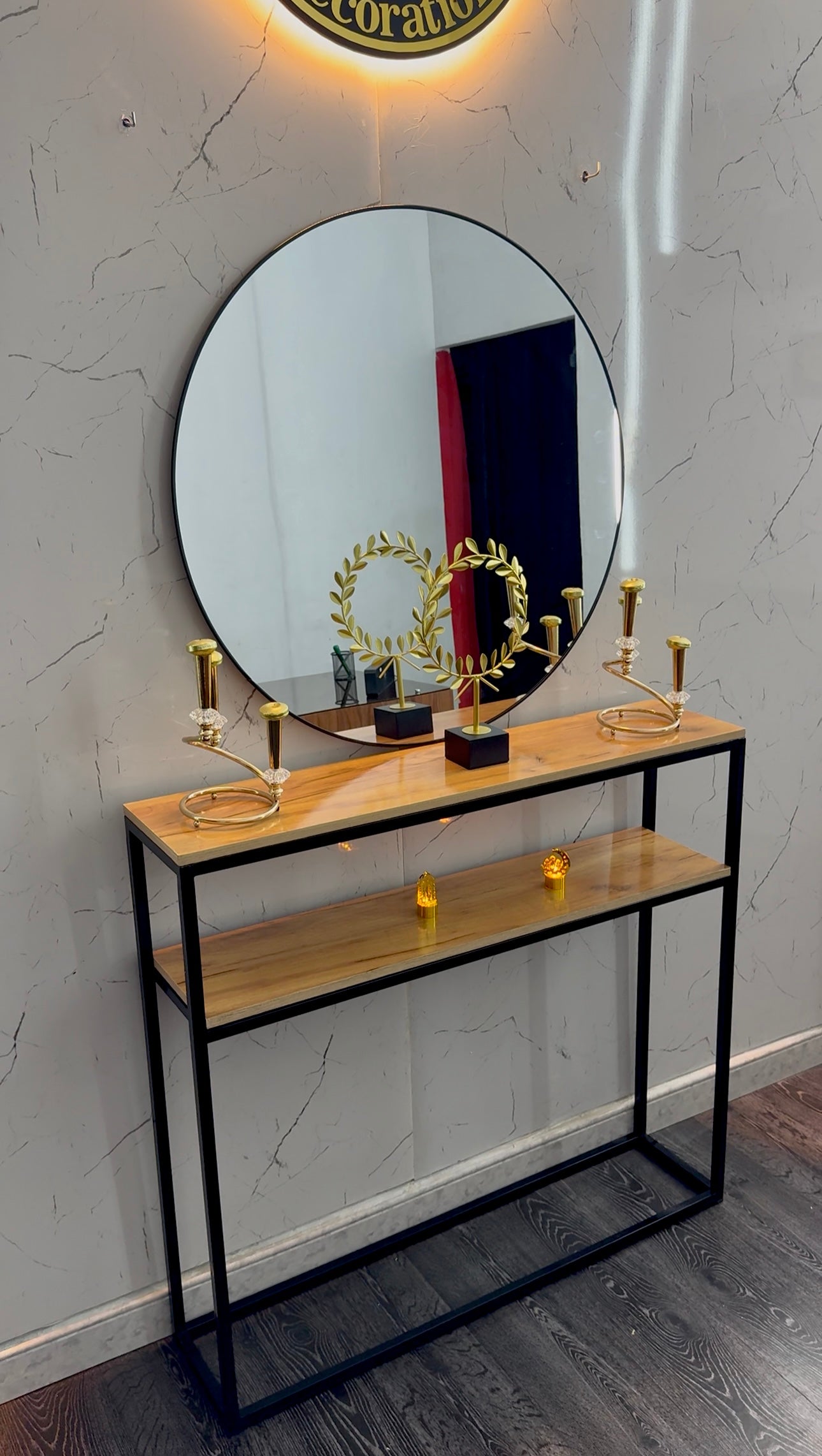 console avec miroir